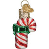 Old World Christmas Mini Blown Glass Candy Cane Ornament, 1.75"