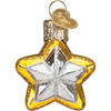Old World Christmas Mini Glass Blown Ornament, Star, 1.75" (With OWC Gift Box)