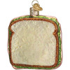 Old World Christmas Glass Blown Ornament for Christmas Tree, Ham and Cheese Sandwich