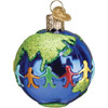 Old World Christmas Glass Blown Ornament for Christmas Tree, World Peace on Earth