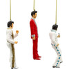 Kurt Adler Elvis 3-Piece Ornament Set, Multicolored, 5"