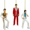 Kurt Adler Resin Hanging Christmas Ornaments, Elvis Iconic Poses, 5" (3-Piece Set)