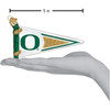 Old World Christmas Blown Glass Ornament for Christmas Tree, Oregon Ducks Pennant
