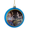 Kurt Adler Elvis Presley and Lisa Marie Glass Disc Ornament, 3"