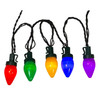 Kurt Adler 50 LED C7 Multicolored String Light Set with 8 Light Settings, 30'