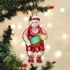 Old World Christmas Blown Glass Ornament for Christmas Tree, Pickleball Mrs. Claus