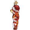 Old World Christmas Glass Blown Ornament for Christmas Tree, Chester Cheetah On Candy Cane