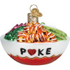 Old World Christmas Glass Blown Holiday Ornament, Poke Bowl (With OWC Gift Box)