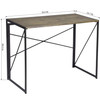 Interior Elements Folding Computer Desk – Small Space Home Office Desk in Light Brown Oak, 39"