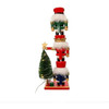 Kurt Adler Battery Operated Nutcracker Christmas Decoration with Light Up Tree, 18"