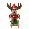 Steinbach Wooden Incense Burning Smoker, Rudolph With Sleigh, 10"