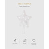 Tree Nest Christmas Tree Topper Glittered 3D Star Tree Topper Built in 8 LED Warm Lights Battery Operated Treetop for Christmas Tree Decoration, Silver