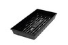 SUNPACK 10 x 20 Indoor Gardening Extra Strength Plastic Seeding Tray for Greenhouses, Black, 2.5"