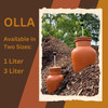 Plant Nanny Olla, Watering for Gardens, Potted Plants, and Greenhouses, Terracotta, 3 Liters