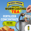 Wiggle Worm Fertilizer Combo Pack – 15lb Pure Worm Castings Fertilizer and Soil Amendment and 8oz Worm Casting Tea Concentrate for Indoor and Outdoor Gardening