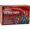 Good Tidings Indoor & Outdoor SuperBright Colored Christmas Light Set, 100 Mini Bulbs on Green Wire, 27'