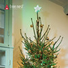 Tree Nest Christmas Tree Topper Glittered 3D Star Tree Topper Built in 8 LED Warm Lights Battery Operated Treetop for Christmas Tree Decoration, Green