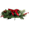 Kurt Adler Pre-Lit Battery-Operated Wall Christmas Tree w/ Bow & Berries, 26in
