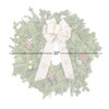 Garden Elements Fresh Christmas Live Frasier Fir Wreath with Bow & Accessories, White and Gold Snowflake, 22"