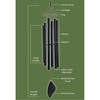 Music of the Spheres Mongolian Mezzo, Small-Medium Handcrafted, Precision Tuned, Weather Resistant Unique Outdoor Wind Chime, 38"