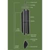 Music of the Spheres Handcrafted Outdoor Pentatonic Tenor Wind Chime — Deep, Harmonious Sound — 60"