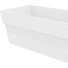 Bloem Indoor/Outdoor Recycled Plastic Finley Deck Rail Rectangle Planter Box, Fits Rail Sizes 3"-6", Casper White, 7.5 Gallon Capacity