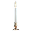 Noma/Inliten Holiday Wonderland Indoor Clear Bulb Electric Candle/Base, 9"