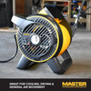 Master High Velocity Pivoting Head Blower Fan, Utility Air Mover for Drying or Ventilating Home or Construction Site, Daisy Chain Compatible, 3 Speed, 120 Volts