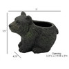 Classic Home and Garden Cement Buddies Indoor/Outdoor Planter with Drainage Hole, Bear, Dark Brown, 7in