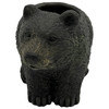 Classic Home and Garden Cement Buddies Indoor/Outdoor Planter with Drainage Hole, Bear Cub — Dark Brown, 7”