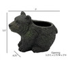 Classic Home and Garden Cement Buddies Indoor/Outdoor Planter with Drainage Hole, Bear Cub — Dark Brown, 7”