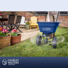 Charles Walters Equipment CW1000 Homeowner Broadcast Spreader for Spreading Fertilizer and Ice Melt on Lawns, Sidewalks, and Driveways, 65lb Capacity, 33" x 35"