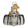 Old World Christmas Blown Glass Ornament for Halloween, Mini Bat