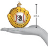 Old World Christmas Blown Glass Ornament for Christmas Tree, San Diego Padres Baseball Mitt