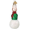 Old World Christmas Blown Glass Ornament for Christmas Tree, Piglet On Snowball