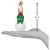 Old World Christmas Blown Glass Ornament for Christmas Tree, Piglet On Snowball
