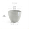 Ecopots Antwerp Indoor/Outdoor Modern Recycled Plastic Flower Pot Planter, Pure White, 12"