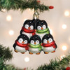 Old World Christmas Blown Glass Ornament for Christmas Tree, Penguin Family Of 5