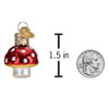 Old World Christmas Blown Glass Ornament for Christmas Tree, Mini Lucky Mushroom (with OWC Gift Box)