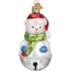 Old World Christmas Blown Glass Ornament for Christmas Tree, Jingle Bell Snowman