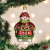 Old World Christmas Blown Glass Ornament for Christmas Tree, 2024 Snowman (with OWC Gift Box)