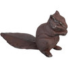 Esschert Design Cast Iron Squirrel Doorstop Indoor Outdoor Decorative Figure, Rust Finish, 7"