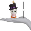 Old World Christmas Blown Glass Ornament for Christmas Tree, Top Hat Skeleton