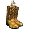 Old World Christmas Blown Glass Ornament for Christmas Tree, Brown/Tan Pair Of Cowboy Boots (with OWC Gift Box)