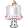 Old World Christmas Blown Glass Ornament for Christmas Tree, Cake On Stand (with OWC Gift Box)