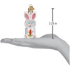 Old World Christmas Blown Glass Ornament for Christmas Tree, Marshmallow Bunny