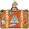 Old World Christmas Blown Glass Ornament for Christmas Tree, Orlando Suitcase