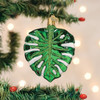 Old World Christmas Blown Glass Ornament for Christmas Tree, Monstera Leaf (with OWC Gift Box)