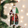 Old World Christmas Blown Glass Ornament for Christmas Tree, German Santa (with OWC Gift Box)