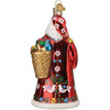 Old World Christmas Blown Glass Ornament for Christmas Tree, Norwegian Santa (with OWC Gift Box)